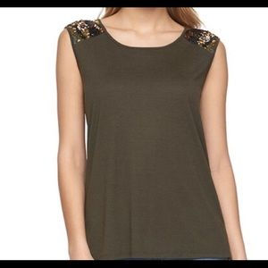 Juicy Couture Camo Sequin Top
